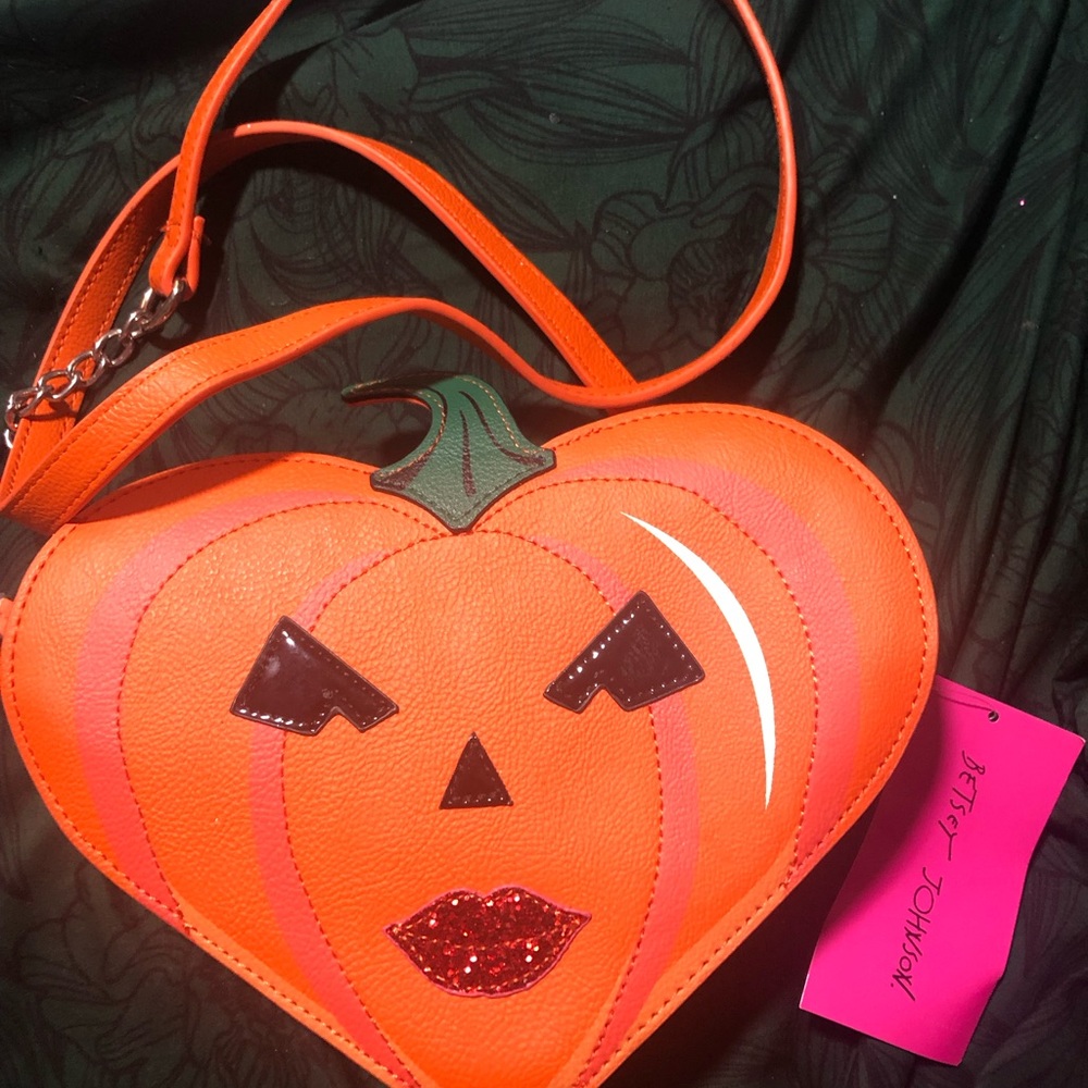 Betsey Johnson Orange Pumpkin-Shaped Women's Bag